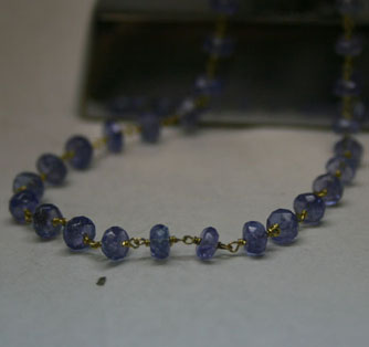 Girocollo rosario di tanzanite  - Foto dettaglio N.1
