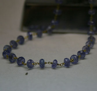 Girocollo rosario di tanzanite